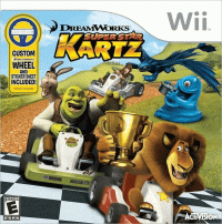 Dreamworks Super Star Kartz with Wheel Wii US box art